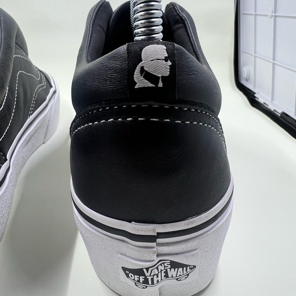 VANS Karl Lagerfeld x Old Skool Laceless Platform Black sneakers in size 6.5 - Picture 6 of 8